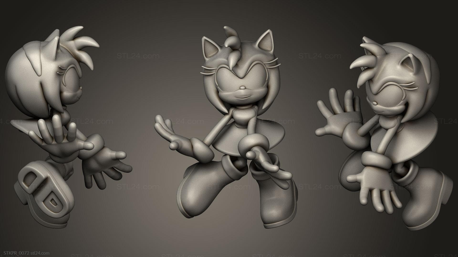 3MF file For AMY ROSE Fans!!! 🌹・Template to download and 3D print・Cults